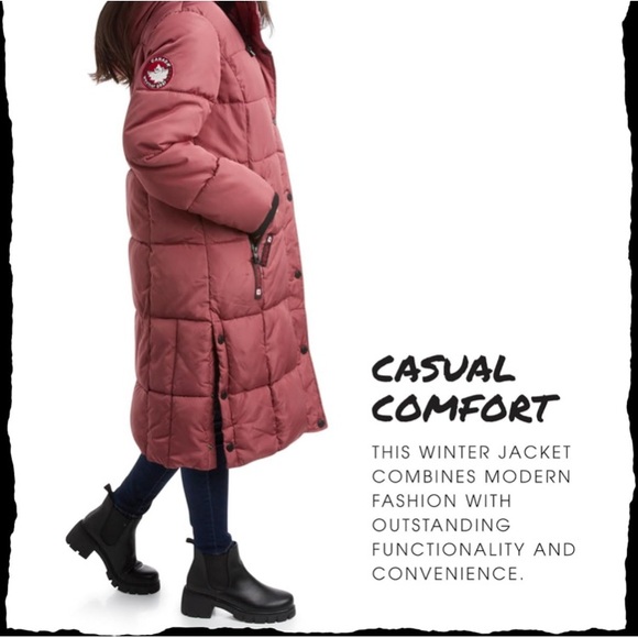 CANADA WEATHER GEAR Winter Coat – Full Length Quilted Puffer Parka - Picture 5 of 12